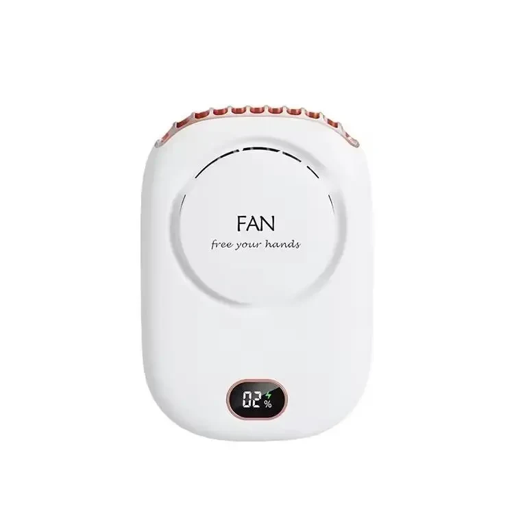 Вентилятор портативний FAN DQ203 на шию з акумулятором USB Type-C LED White