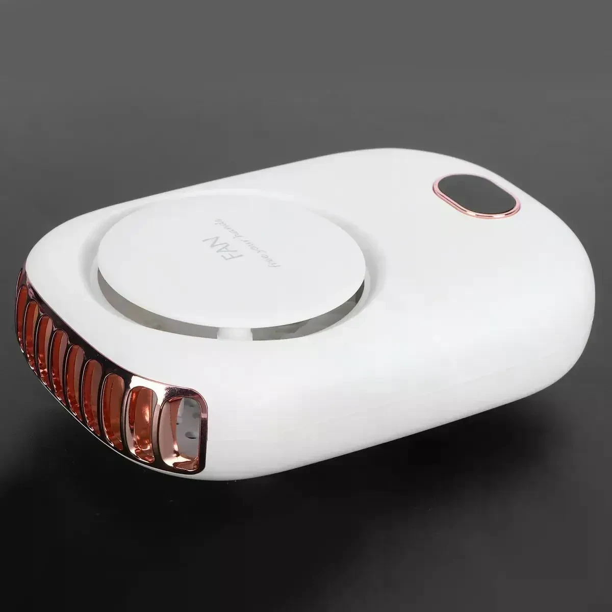Вентилятор портативний FAN DQ203 на шию з акумулятором USB Type-C LED White