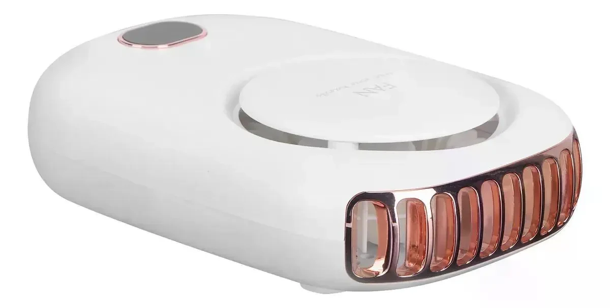 Вентилятор портативний FAN DQ203 на шию з акумулятором USB Type-C LED White