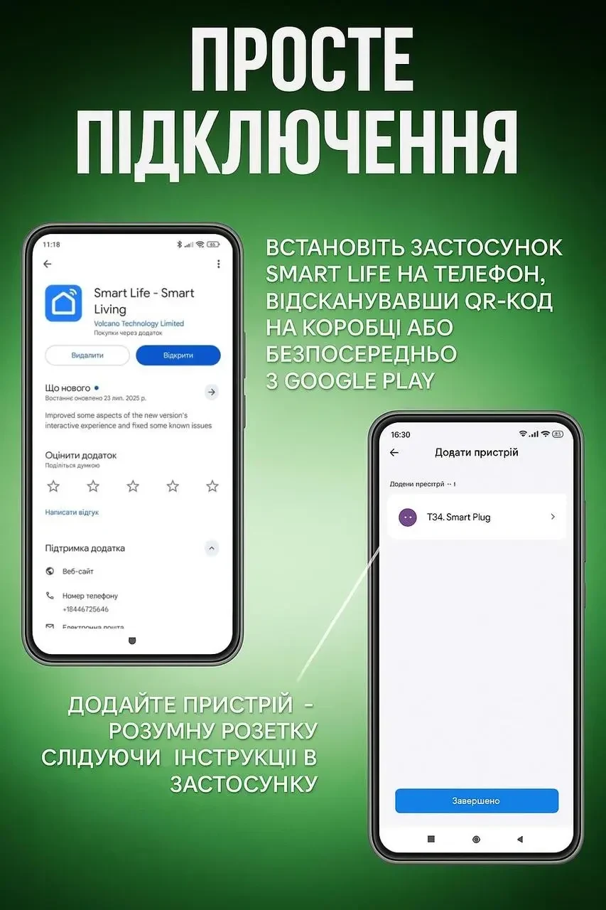 Розумна Wi-Fi-розетка 20А 4500Вт Smart Tuya з таймером Біла