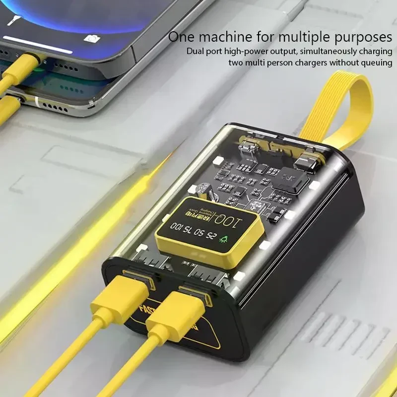 Прозорий корпус Power Bank 3×18650 з LED лампою. Двостороння зарядка Micro+Type-C, подвійний USB вихід, DIY бокс