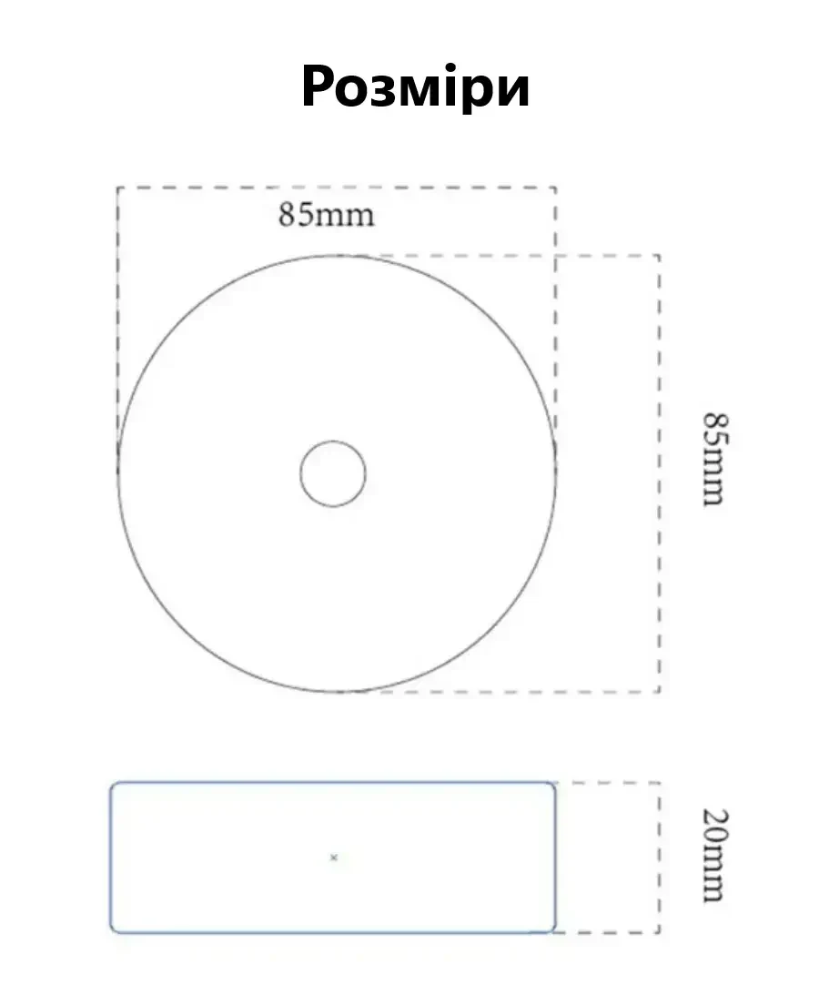 LED Нічник світильник з датчиком руху (Холодне біле світло) — USB заряджається, для кухні, шафи, сходів, бездротовий, Білий