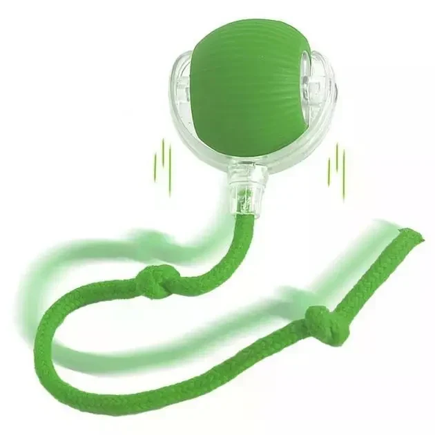 Інтерактивна іграшка куля для котів — Smart Pet Ball, 3 режими руху, заряджання від Type-C, вбудований акумулятор, Зелений