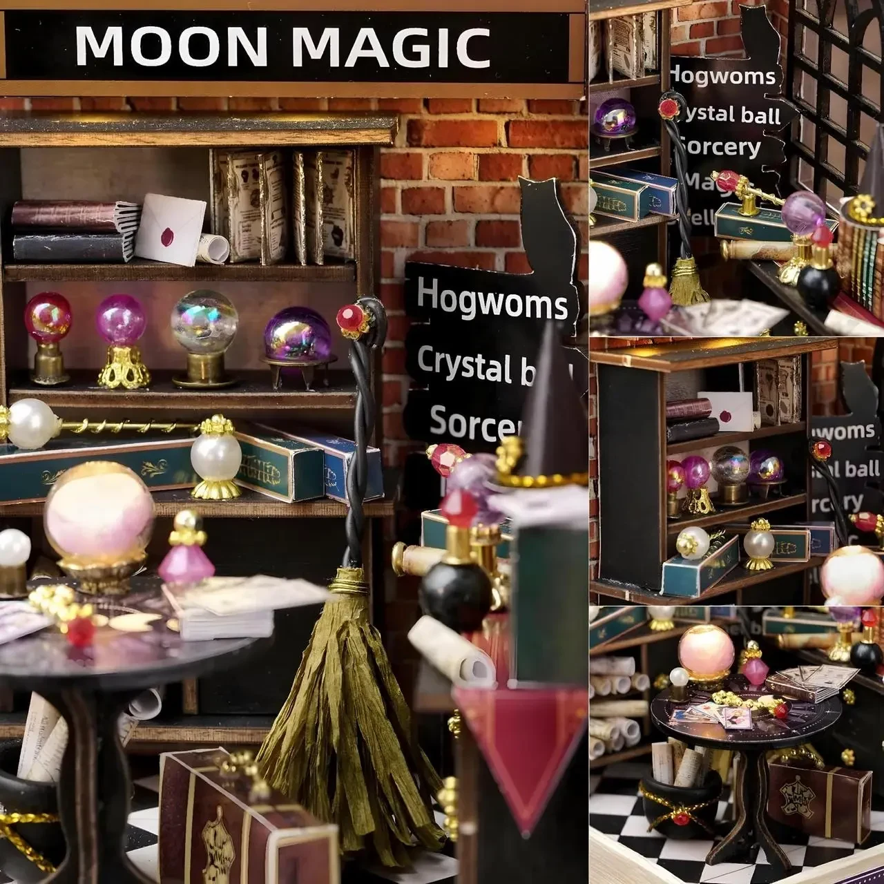 Конструктор 3D Румбокс Moon Magic (Місячна магія) з LED-підсвіткою та пилозахисним ковпаком