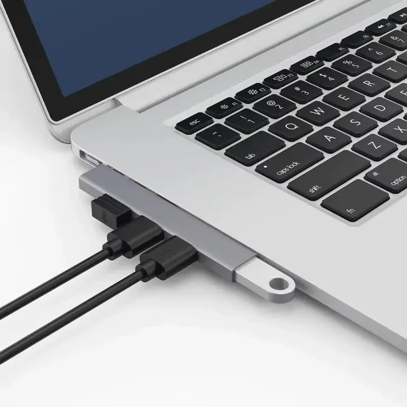 USB хаб 4 в 1 металевий USB 3.0 (вхід USB вихід 4 USB), компактний розгалужувач для ноутбука, ПК, флешки, миші, клавіатури