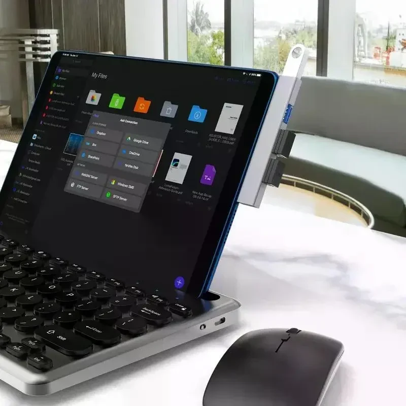 USB хаб 4 в 1 металевий USB 3.0 (вхід TYPE-C вихід 4 USB), компактний розгалужувач для ноутбука, ПК, флешки, миші, клавіатури