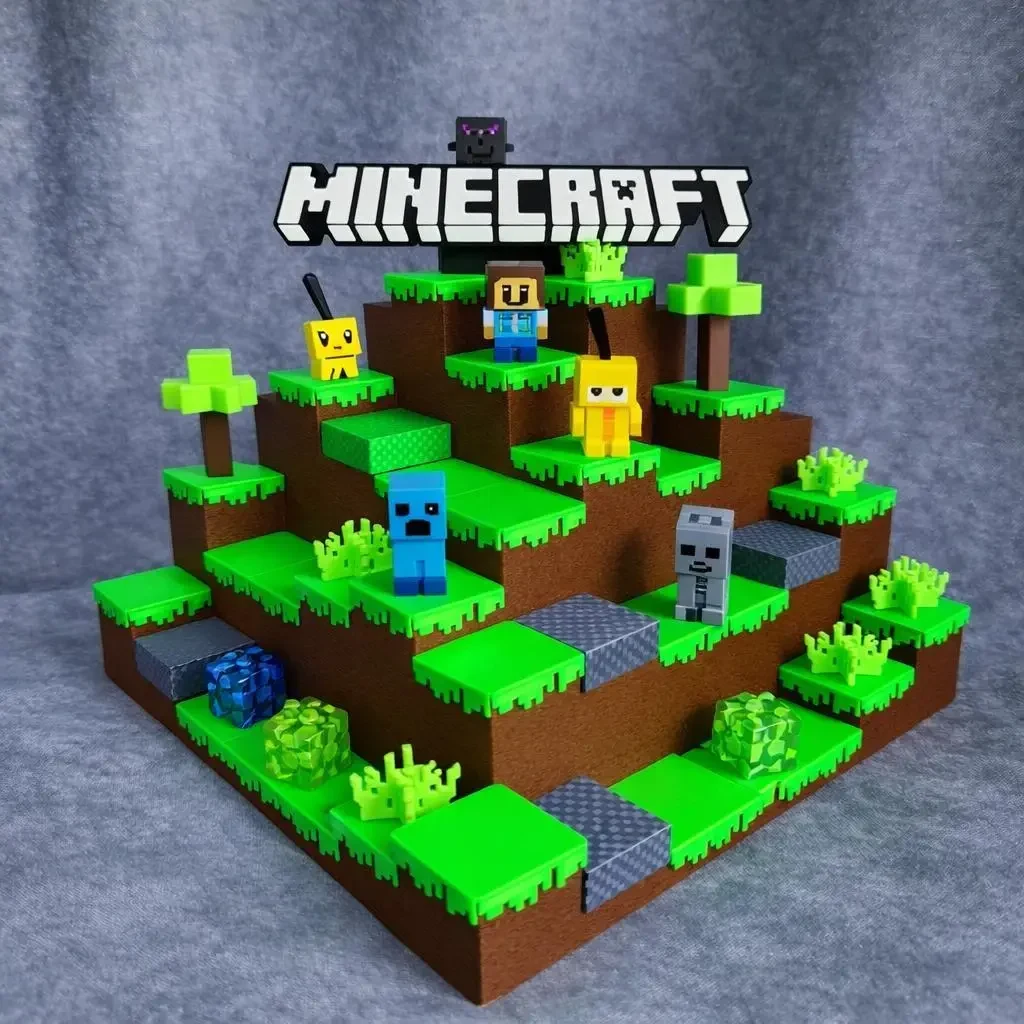 3D Підставка для зберігання всієї колекції фігурок Kinder Joy Minecraft Кіндер Джой, Display Stand для 28 фігурок Майнкрафт