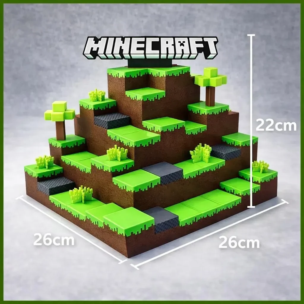 3D Підставка для зберігання всієї колекції фігурок Kinder Joy Minecraft Кіндер Джой, Display Stand для 28 фігурок Майнкрафт