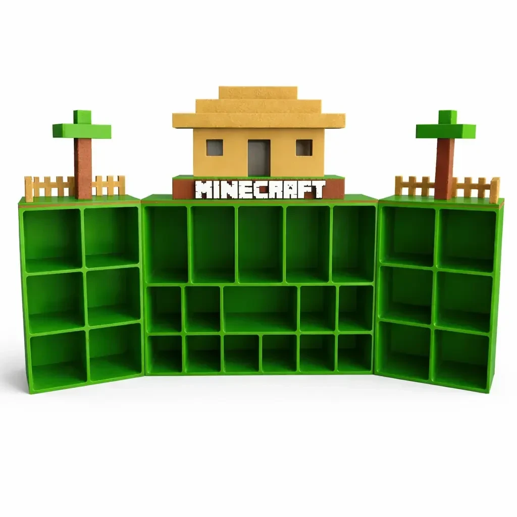 Підставка для зберігання всієї колекції фігурок Kinder Joy Minecraft Кіндер Джой, Display Stand для 28 фігурок Майнкрафт