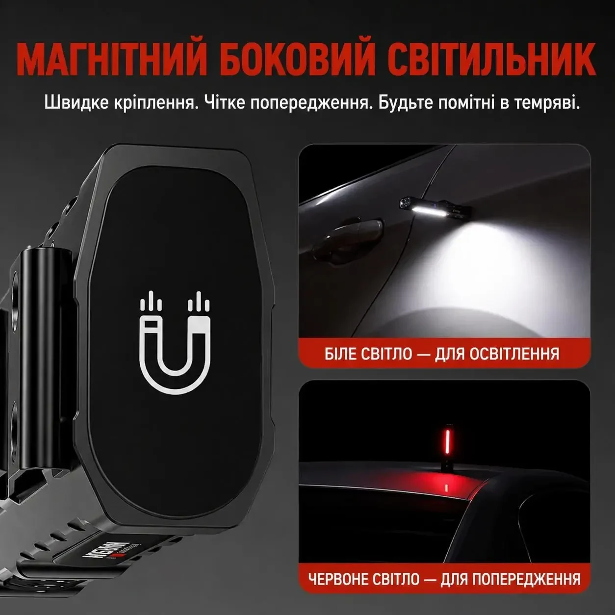 Ліхтарик металевий Warsun T9 PRO 3.0 1500LM EDC — компактний, магнітний, з UV та COB світлом, Type-C, Чорний
