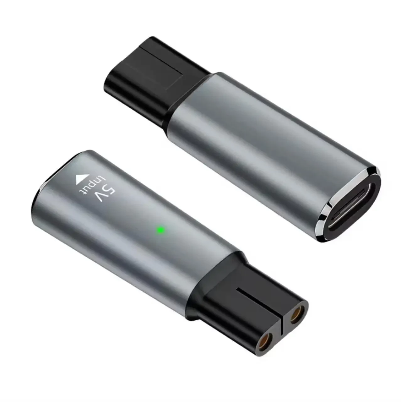 Універсальний адаптер Type-C 5V (тип 2) для електробритв, USB-C Shaver Adapter (сумісний з Philips та іншими), Сірий