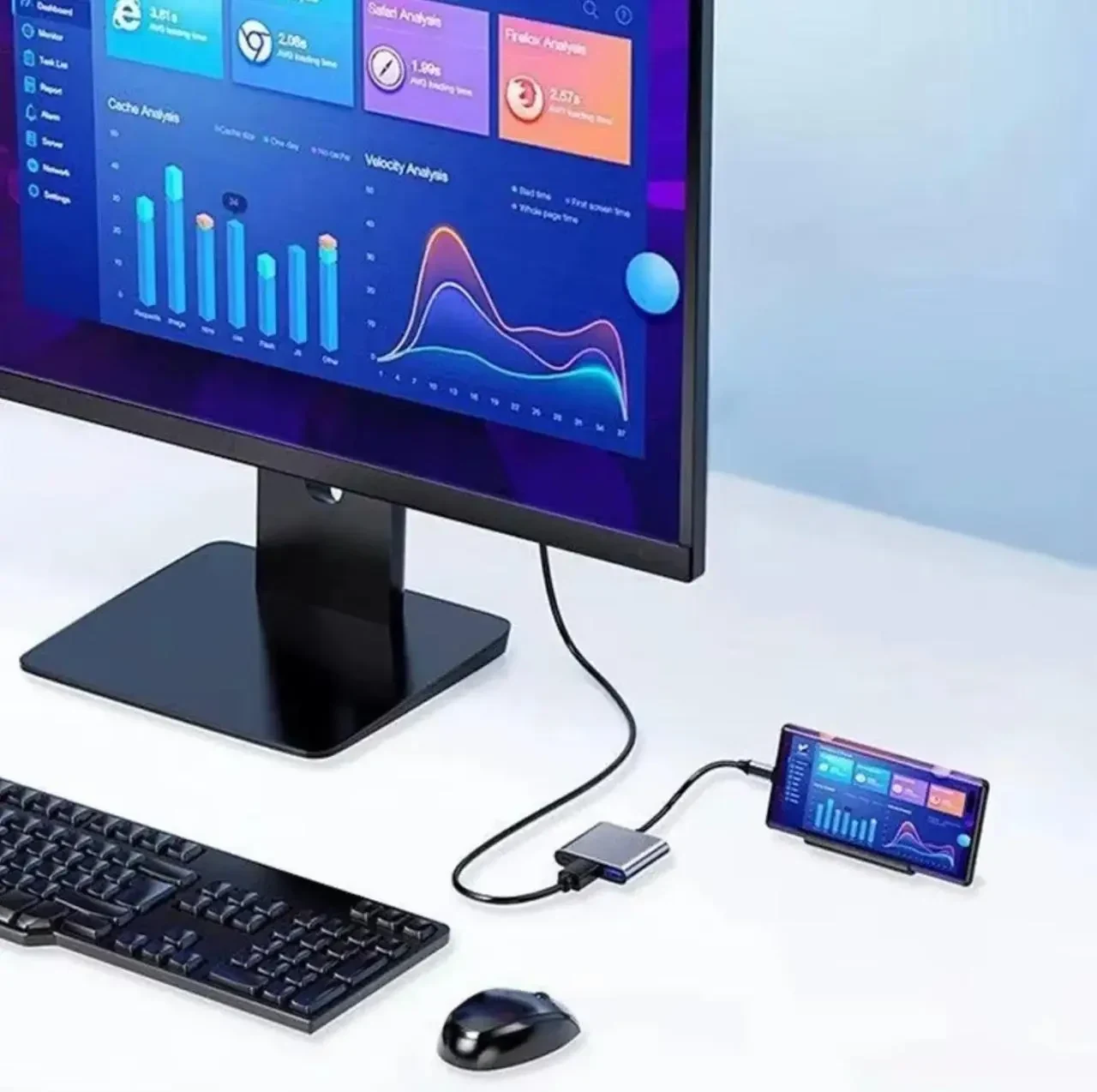 USB-C хаб 3-в-1 з HDMI 4K, USB 3.0 та USB-C PD для ноутбуків, MacBook, планшетів і смартфонів