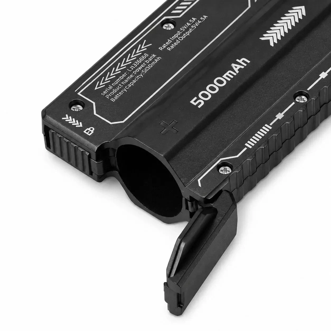 Корпус для павербанка 21700 5000mAh, PD 20W, 22.5W, USB + Type-C, швидка зарядка, без пайки, знімний акумулятор, Чорний